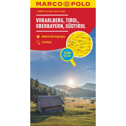 MARCO POLO Regionalkarte Österreich 03 Vorarlberg, Tirol 1:200.000