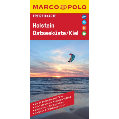 Marco Polo Verlag - MARCO POLO Freizeitkarte 2 Holstein, Ostseeküste, Kiel 1:100.000