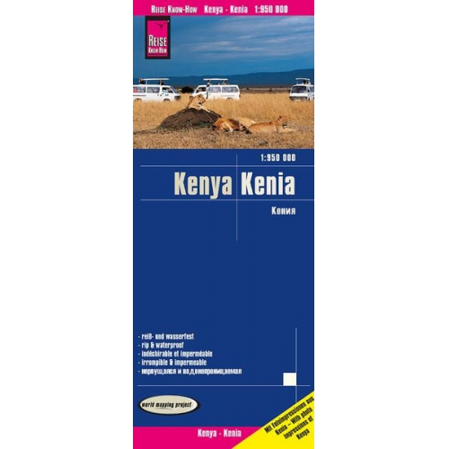 Reise Know-How Verlag Peter Rump - Reise Know-How Landkarte Kenia / Kenya (1:950.000)