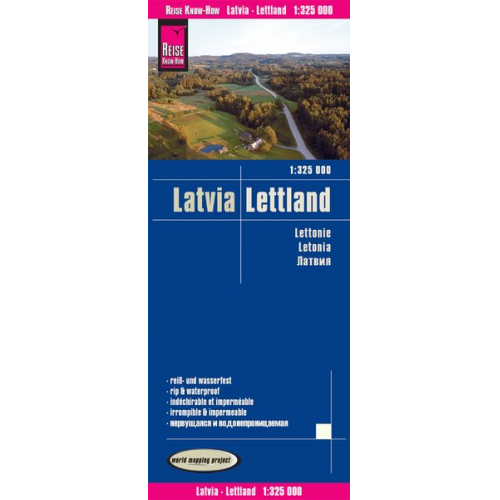 Reise Know-How Verlag Peter Rump - Reise Know-How Landkarte Lettland / Latvia 1:325.000