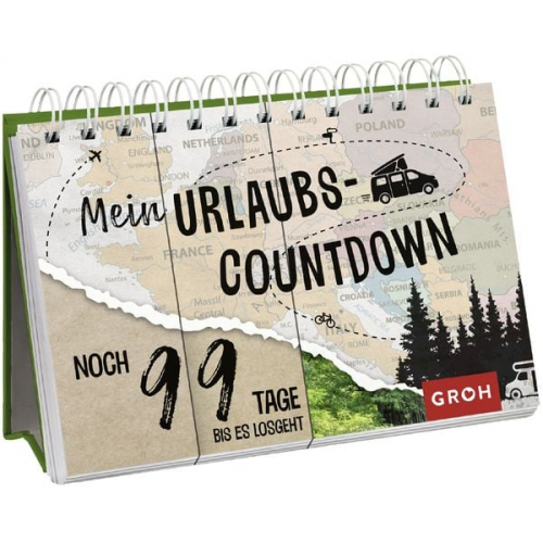 Groh Verlag - Mein Urlaubscountdown (Stil: Landkarte)