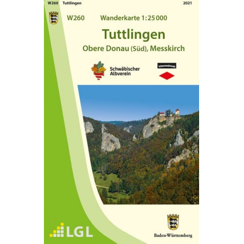 W260 Wanderkarte 1:25000 Tuttlingen