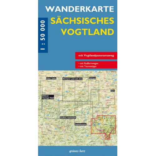 Wanderkarte Sächsisches Vogtland 1:50.000