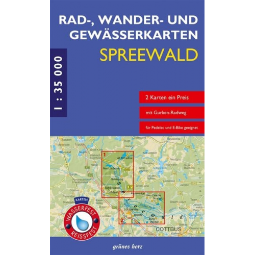 Spreewald 1 : 35 000 Rad-, Wander- und Gewässerkarten-Set