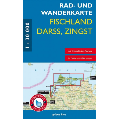 Rad- und Wanderkarte Fischland, Darß, Zingst