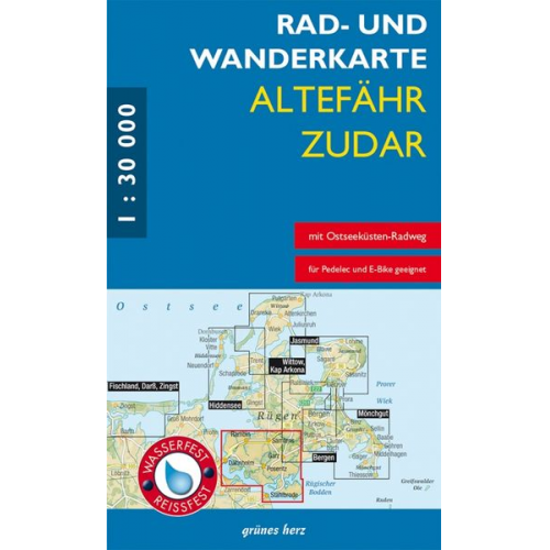 Rad- und Wanderkarte Altefähr - Zudar