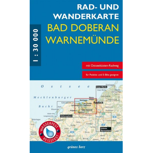 Rad- und Wanderkarte Bad Doberan, Warnemünde