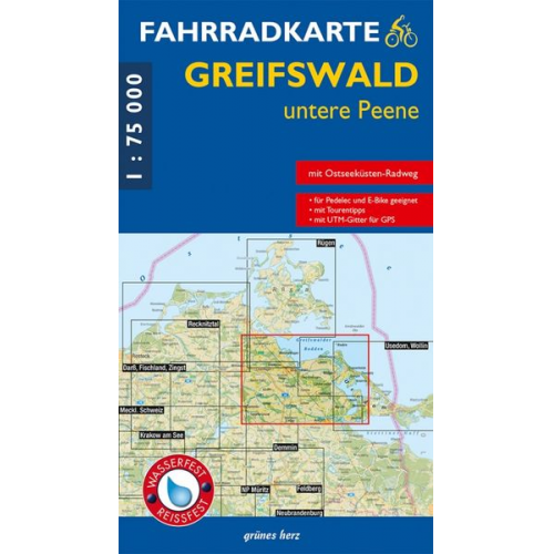 Fahrradkarte Greifswald, untere Peene