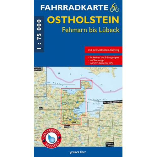 Fahrradkarte Ostholstein, Fehmarn bis Lübeck