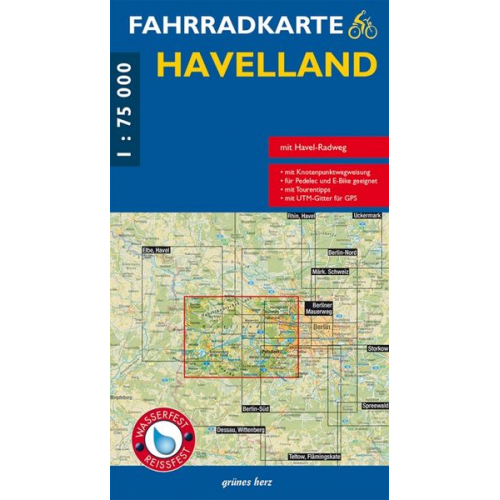 Fahrradkarte Havelland 1:75 000