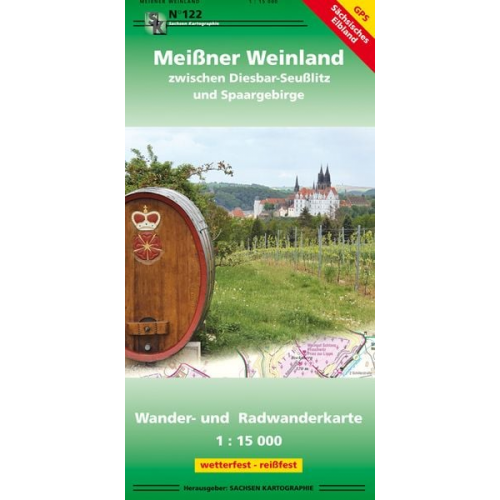 Meißner Weinland zwischen Diesbar-Seußlitz und Spaargebirge 1 : 15 000