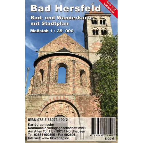 Bad Hersfeld - Rad- und Wanderkarte mit Stadtplan