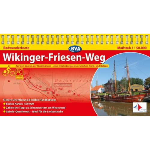 BVA Radwanderkarte Wikinger-Friesen-Weg 1 : 50.000