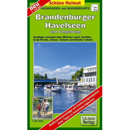 Verlag Barthel - Brandenburger Havelseen und Umgebung 1 : 50 000. Radwander- und Wanderkarte