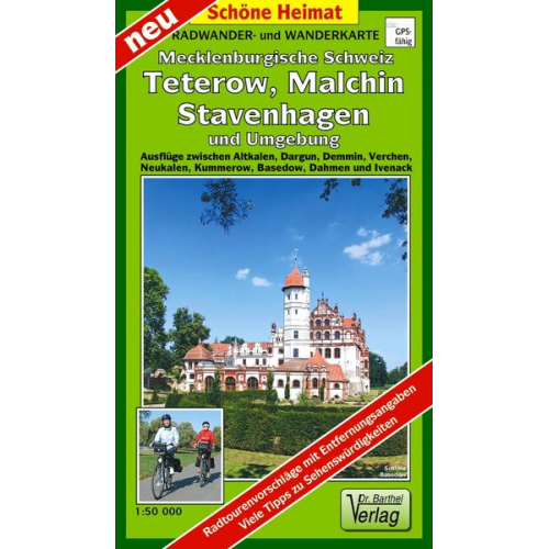 Verlag Barthel - Radwander- und Wanderkarte Mecklenburgische Schweiz, Teterow, Malchin, Stavenhagen und Umgebung 1 : 50 000