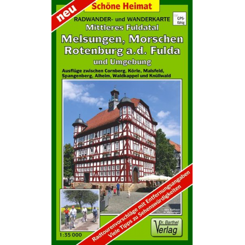 Verlag Barthel - Radwander- und Wanderkarte Mittleres Fuldatal, Melsungen, Morschen, Rotenburg a.d. Fulda und Umgebung