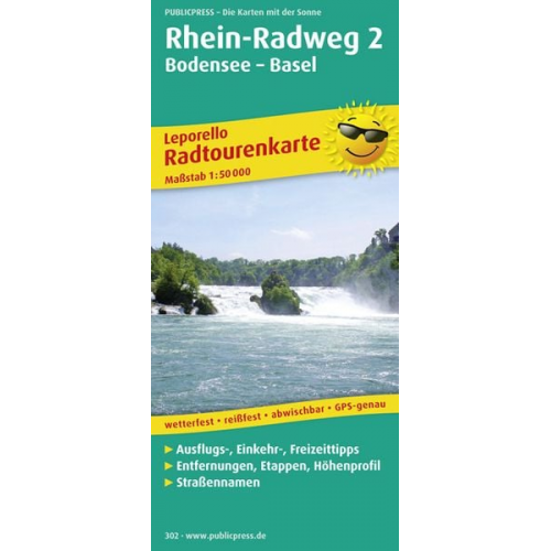 Rhein-Radweg 2, Bodensee - Basel 1 : 50 000