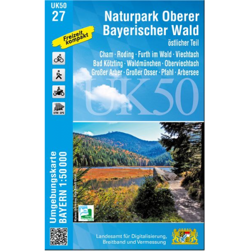 Naturpark Oberer Bayerischer Wald, östlicher Teil 1 : 50 000 (UK50-27)