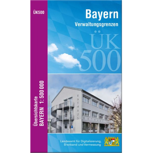 ÜK500 Amtliche Übersichtskarte von Bayern 1:500 000