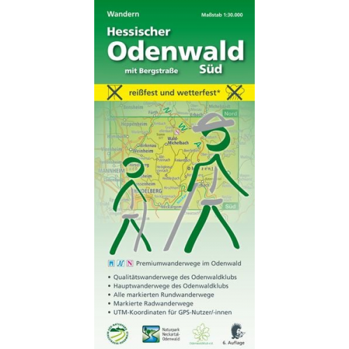 MeKi Landkarten GmbH - Wandern, Hessischer Odenwald Süd mit Bergstraße