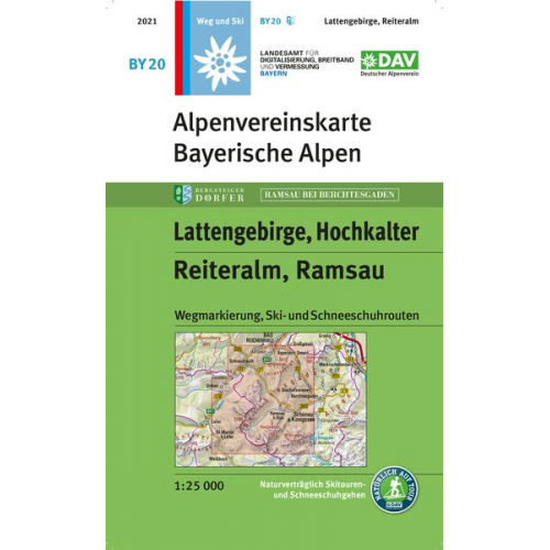 Lattengebirge, Reiteralm, Ramsau 1:25 000