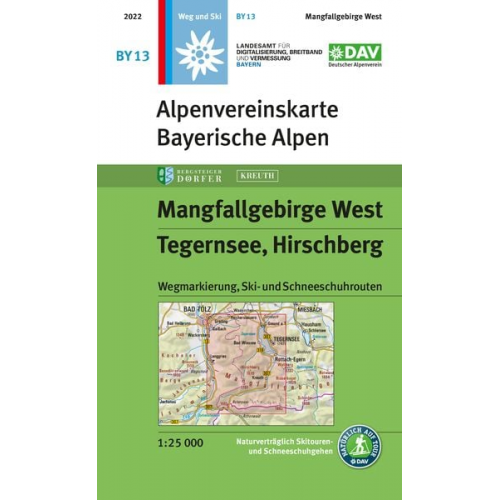 Mangfallgebirge West, Tegernsee, Hirschberg 1:25.000