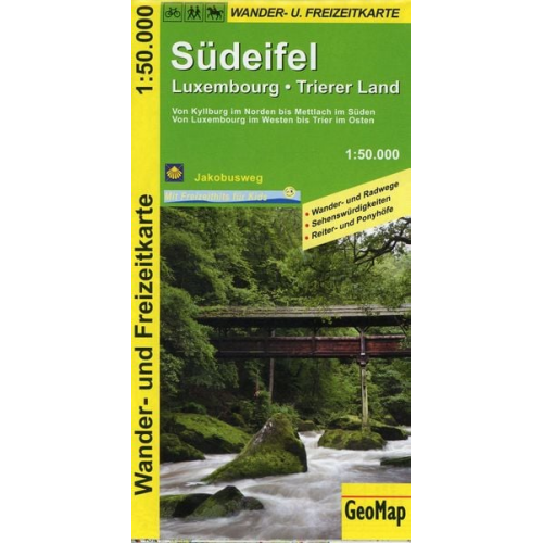 GeoMap - Südeifel, Luxembourg, Trierer Land 1:50.000 Wander- und Freizeitkarte