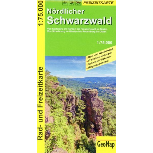 GeoMap - Nördlicher Schwarzwald 1:75 000 Wanderkarte