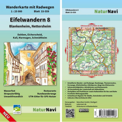 Eifelwandern 8 - Blankenheim, Nettersheim 1 : 25 000