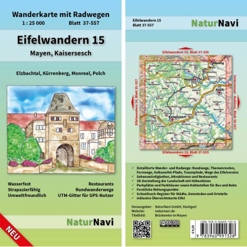 Eifelwandern 15 - Mayen, Kaisersesch 1 : 25 000