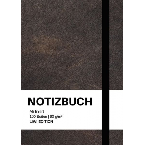 Notizbuch A5 Notebook A5 - Notizbuch A5 liniert - 100 Seiten 90g/m² - Soft Cover schwarz -