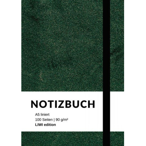 Notizbuch A5 Notebook A5 - Notizbuch A5 liniert - 100 Seiten 90g/m² - Soft Cover grün -
