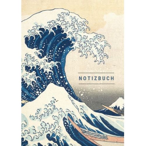 Notizbuch A5 Notizheft A5 Notebook A5 - Notizbuch klein A5 Blanko - Notizheft 44 Seiten 90g/m² - Softcover Hokusai "Die große Welle vor Kanagawa" -