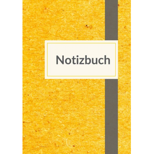 Notizbuch A5 Notebook A5 - Notizbuch A5 liniert - 100 Seiten 90g/m² - Soft Cover gelb meliert -