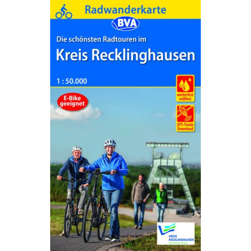 Kreisverwaltung Recklinghausen - Radwanderkarte BVA Die schönsten Radtouren im Kreis Recklinghausen, 1:50.000, reiß- und wetterfest, GPS-Tracks Download