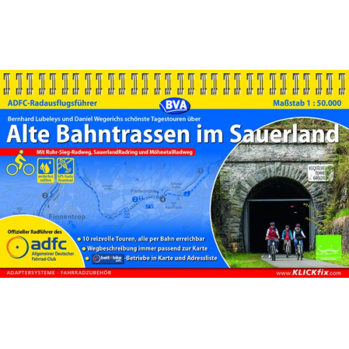 Bernhard Lubeley Daniel Wegerich - ADFC-Radausflugsführer Alte Bahntrassen im Sauerland 1:50.000 praktische Spiralbindung, reiß- und wetterfest, GPS-Tracks Download