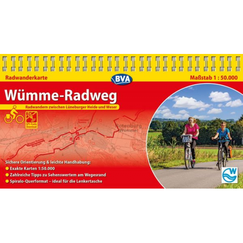 Kompakt-Spiralo BVA Wümme-Radweg, 1:50.000, mit GPS-Track Download