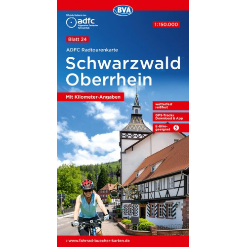 ADFC-Radtourenkarte 24 Schwarzwald Oberrhein 1:150.000, reiß- und wetterfest, E-