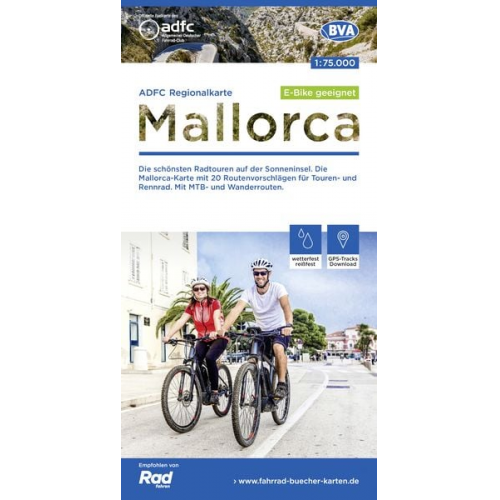 ADFC-Regionalkarte Mallorca, 1:75.000, reiß- und wetterfest, GPS-Tracks Download