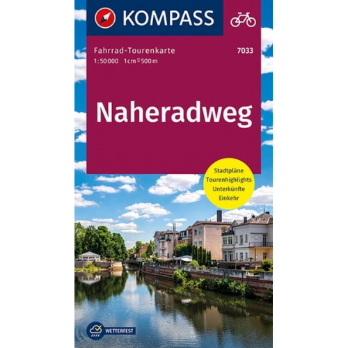 KOMPASS Fahrrad-Tourenkarte Naheradweg 1:50.000