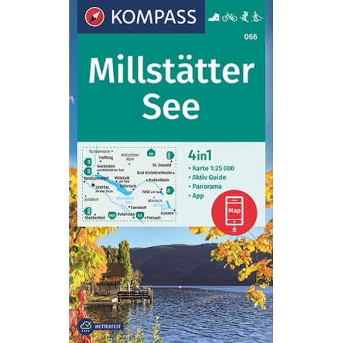 KOMPASS Wanderkarte 066 Millstätter See 1:25.000