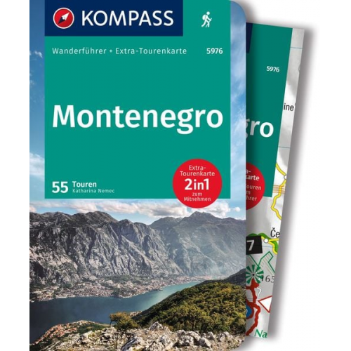 Katharina Nemec - KOMPASS Wanderführer Montenegro, 55 Touren mit Extra-Tourenkarte