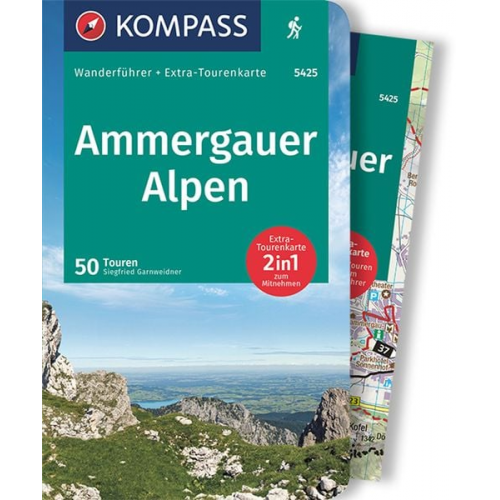 Siegfried Garnweidner - KOMPASS Wanderführer Ammergauer Alpen, 50 Touren mit Extra-Tourenkarte