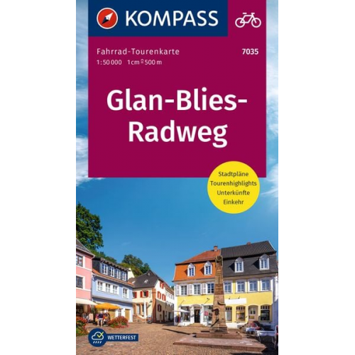 KOMPASS Fahrrad-Tourenkarte Glan-Blies-Radweg 1:50.000