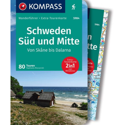 Raphaela Moczynski - KOMPASS Wanderführer Schweden Süd und Mitte, Von Skåne bis Dalarna, 80 Touren mit Extra-Tourenkarte