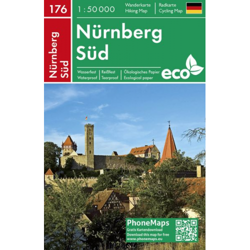 Nürnberg Süd, Wander - Radkarte 1 : 50 000