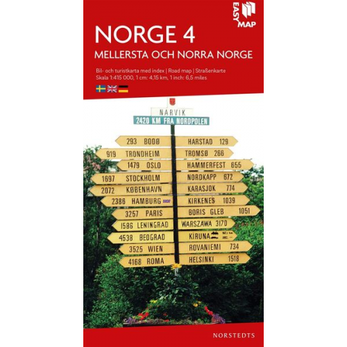 Norge 4 Mellersta och norra Norge 1:415 000