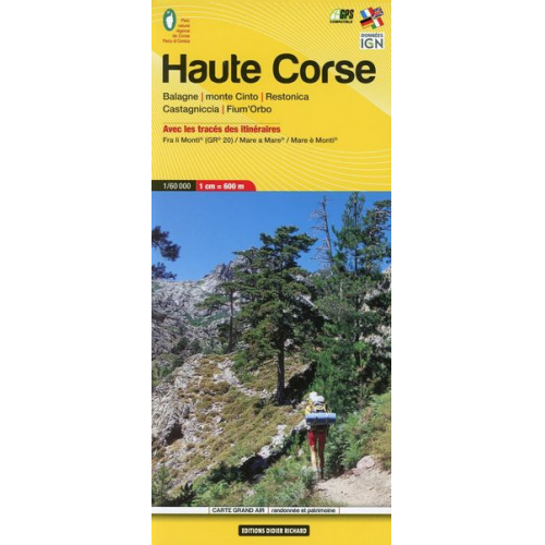 Libris Wanderkarte 08. Haute Corse (GR20) - Balagne - monte Cinto - Restonica - Castagniccia - Fium'Orbo 1 : 60 000