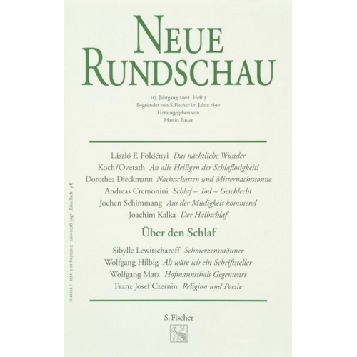 Samuel Fischer - Neue Rundschau 2002/3