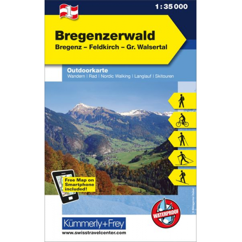 KuF Österreich Outdoorkarte 01 Bregenzerwald 1 : 35 000